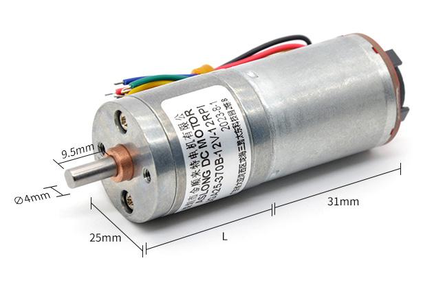 6v 12v 25mm Brushed DC Gear Motor Encoder JGA25-370B Alto Torque 25mm Brushed DC Gear Motor 10