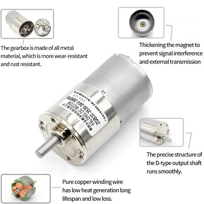 Alto torque 37mm Micro Gear Reduction Brushed DC Motor ZGB37-3530 37mm Micro Gear Reduction Brushed DC Motor 10