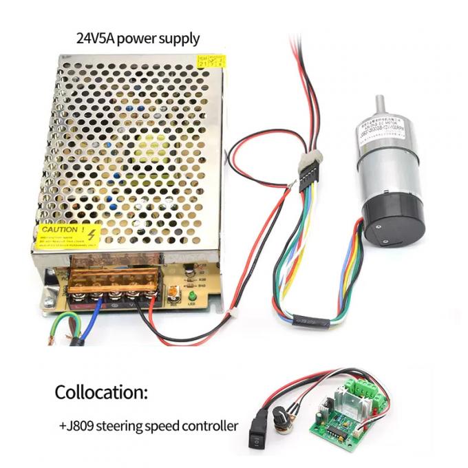 Motor excêntrico 1600rpm 37mm Hall Encoder Cap Protective da engrenagem eixo do torque alto 10