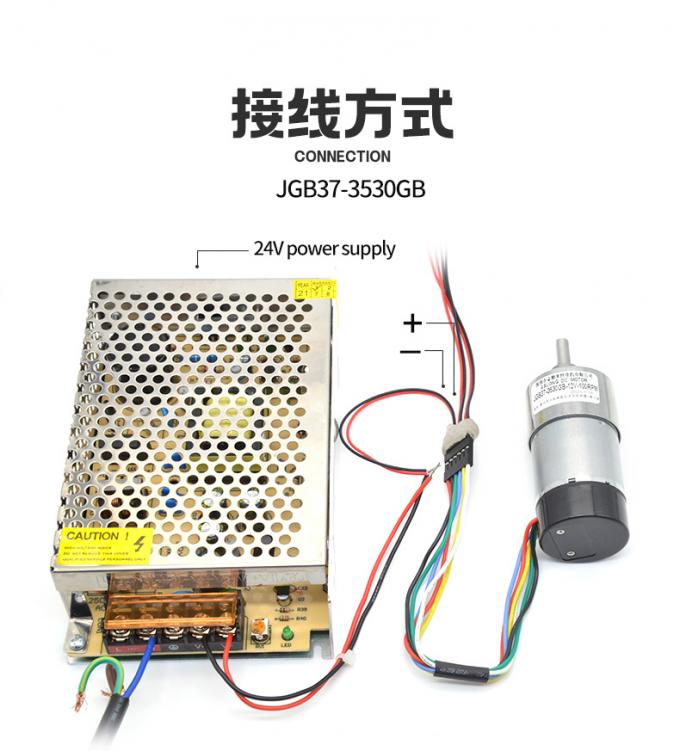 Motor excêntrico 1600rpm 37mm Hall Encoder Cap Protective da engrenagem eixo do torque alto 12