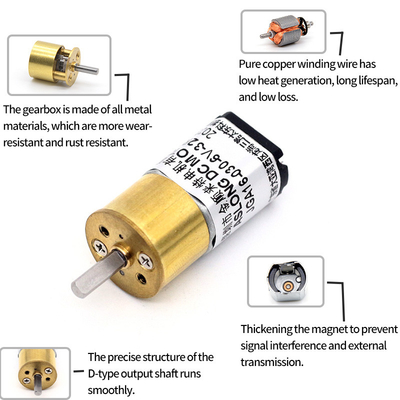 ASLONG JGA16-030 15.5mm 6V 26-800RPM DC Redutor de borracha de motor de engrenagem mini micro metal motor com engrenagem de motor dc