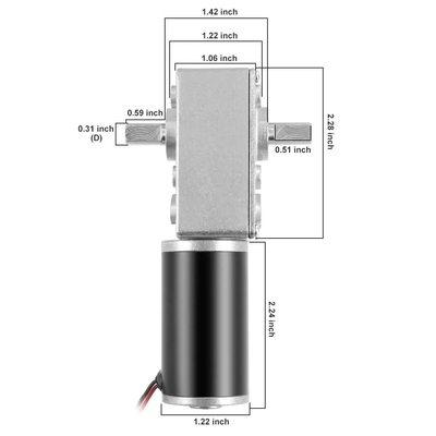 Motor de redução de rolamento duplo auto-bloqueador A58SW31ZYS motor de engrenagem micro dc motor de engrenagem duplo eixo 12v 24v dc worm gear motor