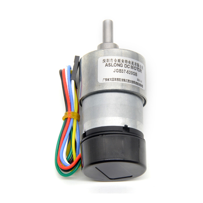 Hall Encoder Motor de desaceleração CC com tampa traseira JGB37-520GB Motor de engrenagem DC 12v com encoder Mini motor DC com encoder