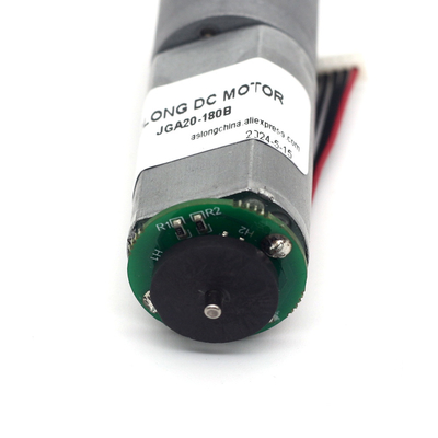 Motor de escova Encoder JGA20-180B 12V 21RPM 1:374 12v motor DC com encoder Micro motor de engrenagem DC com encoder