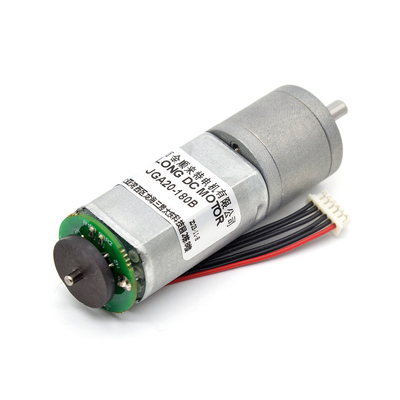 Motor de engrenagem Dc pequeno JGA20-180B 12V 258RPM 1:31 Micro Motors Encoder motor Dc escova