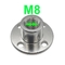 Diâmetro interno 8MM da porca de acoplamento da flange M8 para o eixo rosqueado do motor
